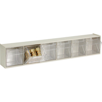 Tip-Out Bins Modular Storage System, 23-5/8" W x 3-5/8" D x 4-1/2" H, 6 Drawers Industrial Sales