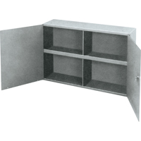 Utility Cabinet, Steel, 2 Shelves, 22-1/4" H x 33-3/4" W x 8-1/2" D, Grey Industrial Sales