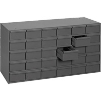 Casiers &agrave; tiroirs industriels, 30 tiroirs, 33-3/4" la x 11-5/8" p x 17-3/4" h, Gris Industrial Sales