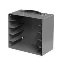 Casiers pour boîtes &agrave; compartiments, Acier, 5 compartiments, 13-1/2" la x 9-1/8" p, 13-1/4" h, Gris Industrial Sales