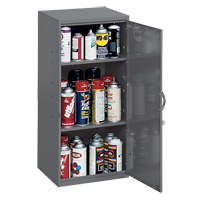 Utility Cabinet, Steel, 2 Shelves, 30" H x 13-3/4" W x 12-3/4" D, Grey Industrial Sales