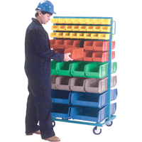 Mobile Bin Racks - Double Sided, 0 Bins, 36" W x 24" D x 67-1/2" H Industrial Sales