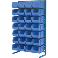 Single-Sided Stationary Bin Rack, 36" W x 12" D x 61" H, 28 Bins Industrial Sales