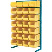 Single-Sided Stationary Bin Rack, 36" W x 12" D x 61" H, 28 Bins Industrial Sales