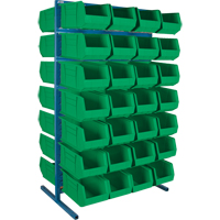 Double-Sided Stationary Bin Rack, 61" W x 56" D x 24" H, 56 Bins Industrial Sales