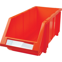 Stack & Hang Bin, 7-7/8" W x 7" H x 17-11/16" D, Red Industrial Sales