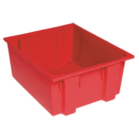 Contenants Stack & Nest, 8" x 19,5" x 13,5", Rouge Industrial Sales