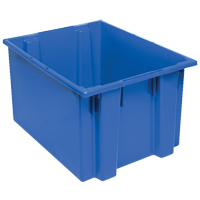 Contenants Stack & Nest, 13" x 23,5" x 19,5", Bleu Industrial Sales