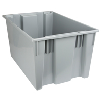 Contenants Stack & Nest, 15" x 29,5" x 19,5", Gris Industrial Sales