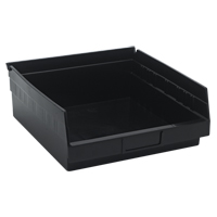 Bac pour &eacute;tag&egrave;re &eacute;conomique, 11-1/8" la, 4" h x 11-5/8" p, Noir Industrial Sales