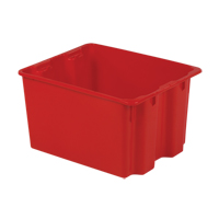 Polylewton Stack-N-Nest&reg; Containers, 12" x 21" x 17", Red Industrial Sales
