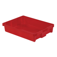 Polylewton Stack-N-Nest&reg; Containers, 6.1" x 29.6" x 22.4", Red Industrial Sales