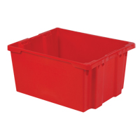 Polylewton Stack-N-Nest&reg; Containers, 15.1" x 30.1" x 24", Red Industrial Sales