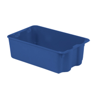 Polylewton Stack-N-Nest&reg; Containers, 7.9" x 24" x 14.1", Blue Industrial Sales