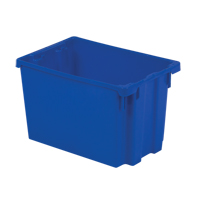 Polylewton Stack-N-Nest&reg; Containers, 12.1" x 19.4" x 12.9", Blue Industrial Sales