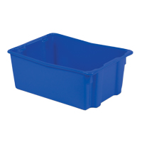 Polylewton Stack-N-Nest&reg; Containers, 10.5" x 26.1" x 18.7", Blue Industrial Sales