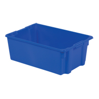 Polylewton Stack-N-Nest&reg; Containers, 10.5" x 28.4" x 18.7", Blue Industrial Sales