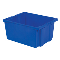 Polylewton Stack-N-Nest&reg; Containers, 15.1" x 30.1" x 24", Blue Industrial Sales