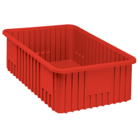 Divider Box&reg; Containers, Plastic, 22.5" W x 17.5" D x 8" H, Red Industrial Sales