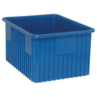 Divider Box&reg; Containers, Plastic, 22.5" W x 17.5" D x 12" H, Blue Industrial Sales