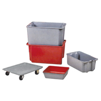 Stack-N-Nest&reg; Plexton Containers, 20.1" W x 42.5" D x 14.1" H, Grey Industrial Sales