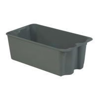 Stack-N-Nest&reg; Plexton Containers, 16.9" W x 30.6" D x 11.1" H, Grey Industrial Sales