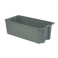 Stack-N-Nest&reg; Plexton Containers, 20.1" W x 42.5" D x 14.1" H, Grey Industrial Sales