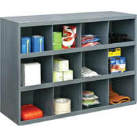 Armoires pour bacs de rangement, Acier, 12 tiroirs, 33-3/4" x 12" x 23-7/8", Gris Industrial Sales