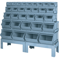 Combinaisons de bacs &agrave; assembler, Cap. 1000 lb, 68" la x 19-1/2" p x 55 1/4" h, Bleu Industrial Sales
