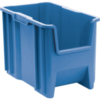 Giant Stacking Containers, 10.875" W x 17.5" D x 12.5" H, Blue Industrial Sales