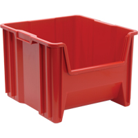 Giant Stacking Containers, 16.5" W x 17.5" D x 12.5" H, Red Industrial Sales