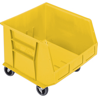 Mobile Bin, 14" H x 16-1/2" W x 18" D, 75 lbs. Capacity, Yellow Industrial Sales