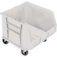 Mobile Bin, 14" H x 16-1/2" W x 18" D, 75 lbs. Capacity, Ivory Industrial Sales