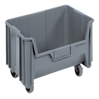 Mobile Giant Stack Container, 12-7/16" H x 19-7/8" W x 15-1/4" D, 250 lbs. Capacity, Grey Industrial Sales