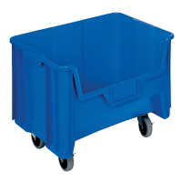 Mobile Giant Stack Container, 12-7/16" H x 19-7/8" W x 15-1/4" D, 250 lbs. Capacity, Blue Industrial Sales