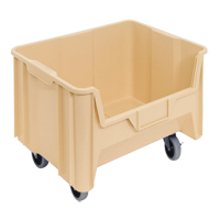 Mobile Giant Stack Container, 12-7/16" H x 19-7/8" W x 15-1/4" D, 250 lbs. Capacity, Ivory Industrial Sales