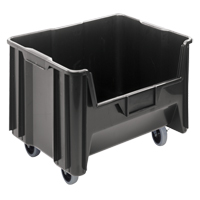 Mobile Giant Stack Container, 12-7/16" H x 19-7/8" W x 15-1/4" D, 250 lbs. Capacity, Black Industrial Sales