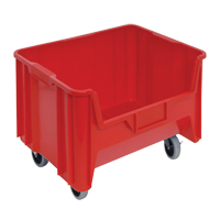 Mobile Giant Stack Container, 12-7/16" H x 19-7/8" W x 15-1/4" D, 250 lbs. Capacity, Red Industrial Sales