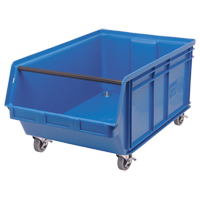 Mobile MAGNUM Bin, 14-7/8" H x 18-3/8" W x 29" D, 150 lbs. Capacity, Blue Industrial Sales
