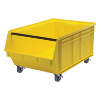 Mobile MAGNUM Bin, 14-7/8" H x 18-3/8" W x 29" D, 150 lbs. Capacity, Yellow Industrial Sales