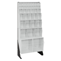 Tip-Out Bins Stand, 23-5/8" W x 8" D x 52" H, 38 Drawers Industrial Sales