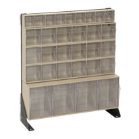 Tip-Out Bins Stand, 23-5/8" W x 8" D x 28" H, 31 Drawers Industrial Sales