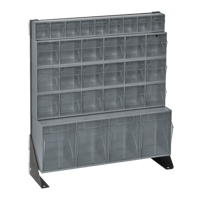 Tip-Out Bins Stand, 23-5/8" W x 8" D x 28" H, 31 Drawers Industrial Sales