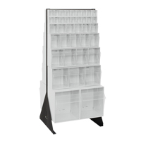 Tip-Out Bins Stand, 23-5/8" W x 16" D x 52" H, 76 Drawers Industrial Sales