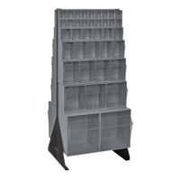Tip-Out Bins Stand, 23-5/8" W x 16" D x 52" H, 76 Drawers Industrial Sales
