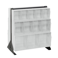 Tip-Out Bins Stand, 23-5/8" W x 16" D x 28" H, 24 Drawers Industrial Sales