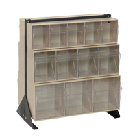 Tip-Out Bins Stand, 23-5/8" W x 16" D x 28" H, 24 Drawers Industrial Sales
