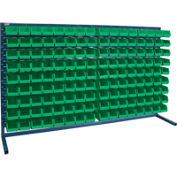 Louvered Rack with Bins, 144 Bins, 72" W x 15" D x 40" H Industrial Sales