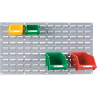 Metal Louvered Panel Bin Support Rack, 32 Bins, 36" W x 1/8" D x 19" H Industrial Sales