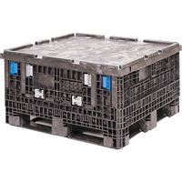 Medium-Duty Collapsible Bulkpak Containers, 30" L x 32" W x 25" H, Black Industrial Sales